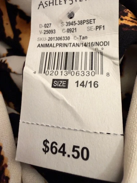 Ashley Stewart Animal Print Belted Blazer Women's 14/16 Maximalist Glamoratti - Picture 5 of 5